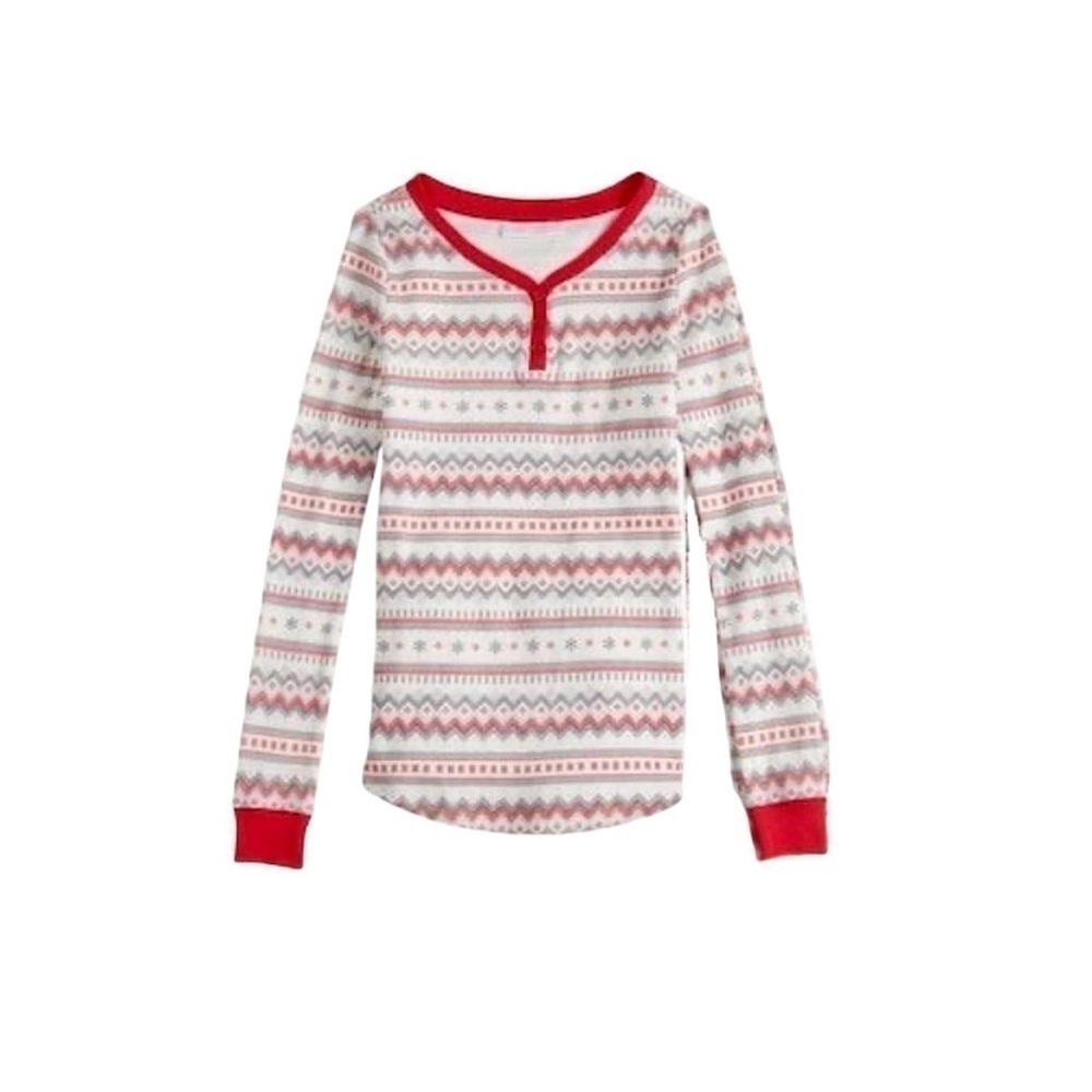 • LC Lauren Conrad • Long Sleeve Henley Pajama Top